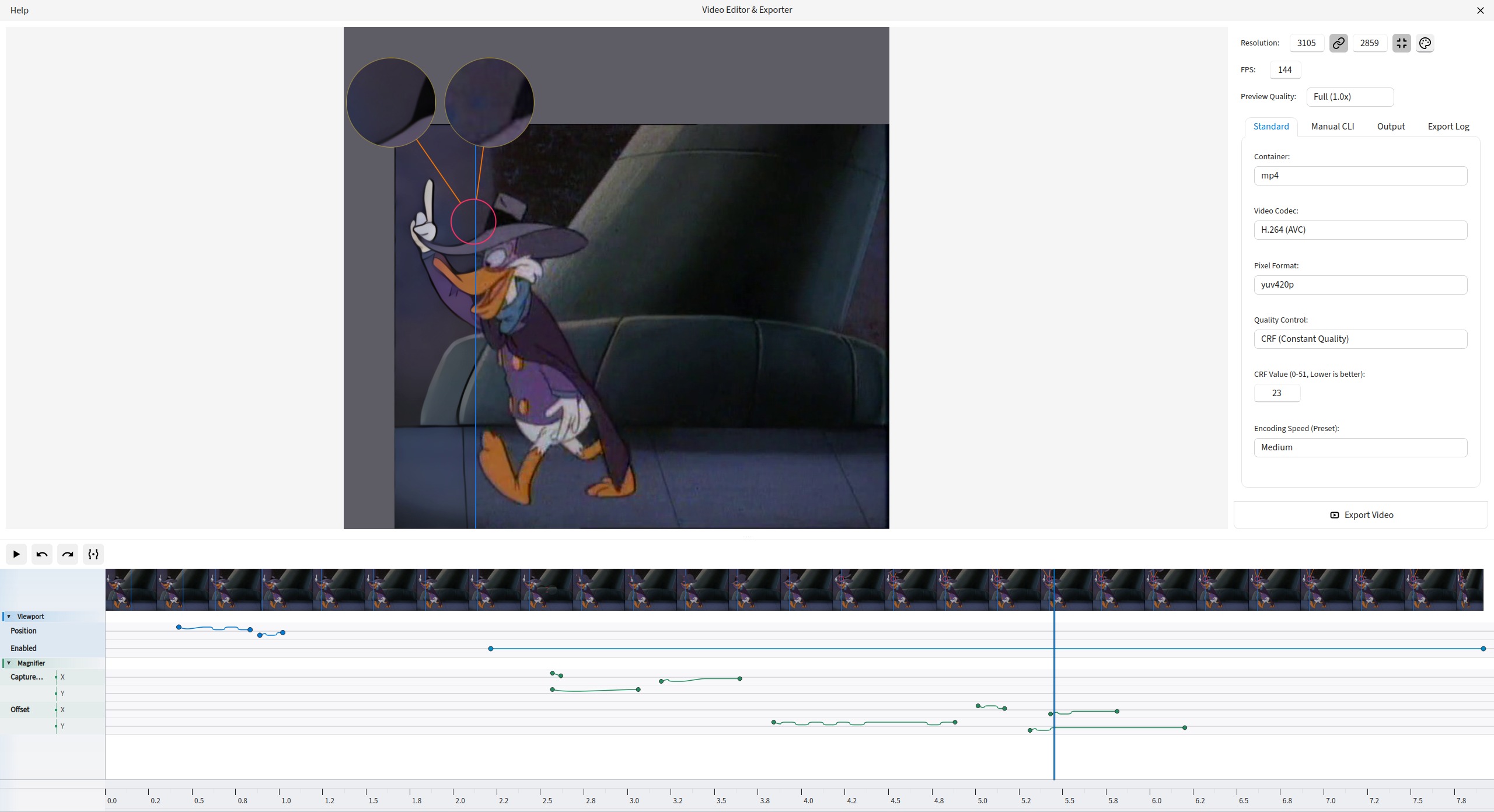 Video Editor timeline and export